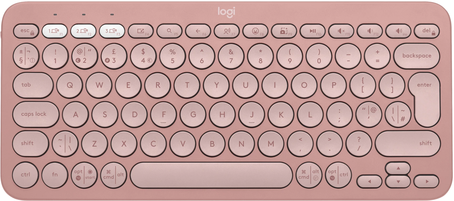 Клавіатура бездротова Logitech Pebble Keys 2 K380s Tonal Rose UA (479769)
