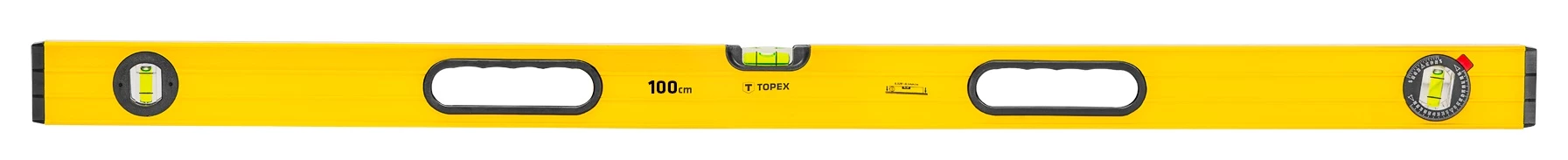 Рівень Topex алюмінієвий, тип 600, 100 см, 3 очки