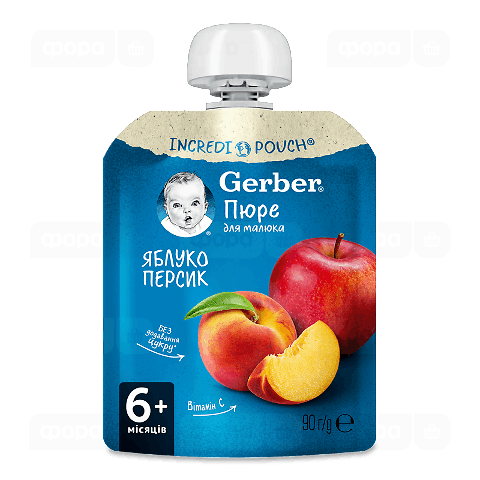 Пюре Gerber яблуко і персик