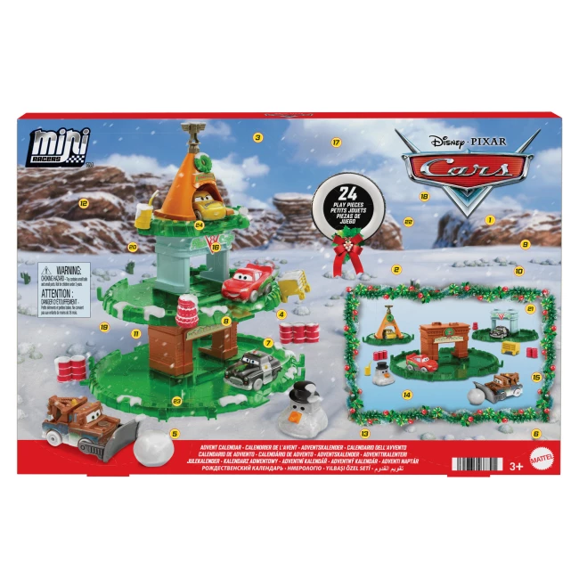 Адвент-календар Cars Disney Тачки з мінігонщиками (HXT34)