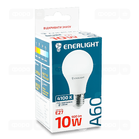 Лампа світлодіодна Enerlight A60 10 Вт 4100K E27