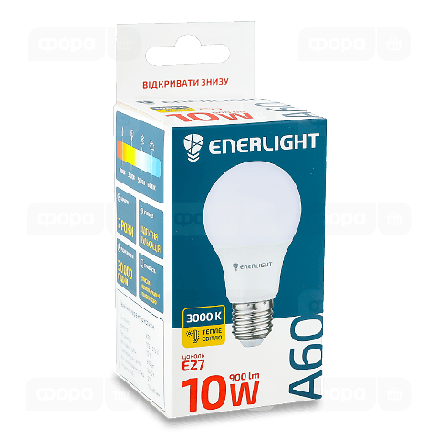 Лампа світлодіодна Enerlight A60 10 Вт 3000K E27