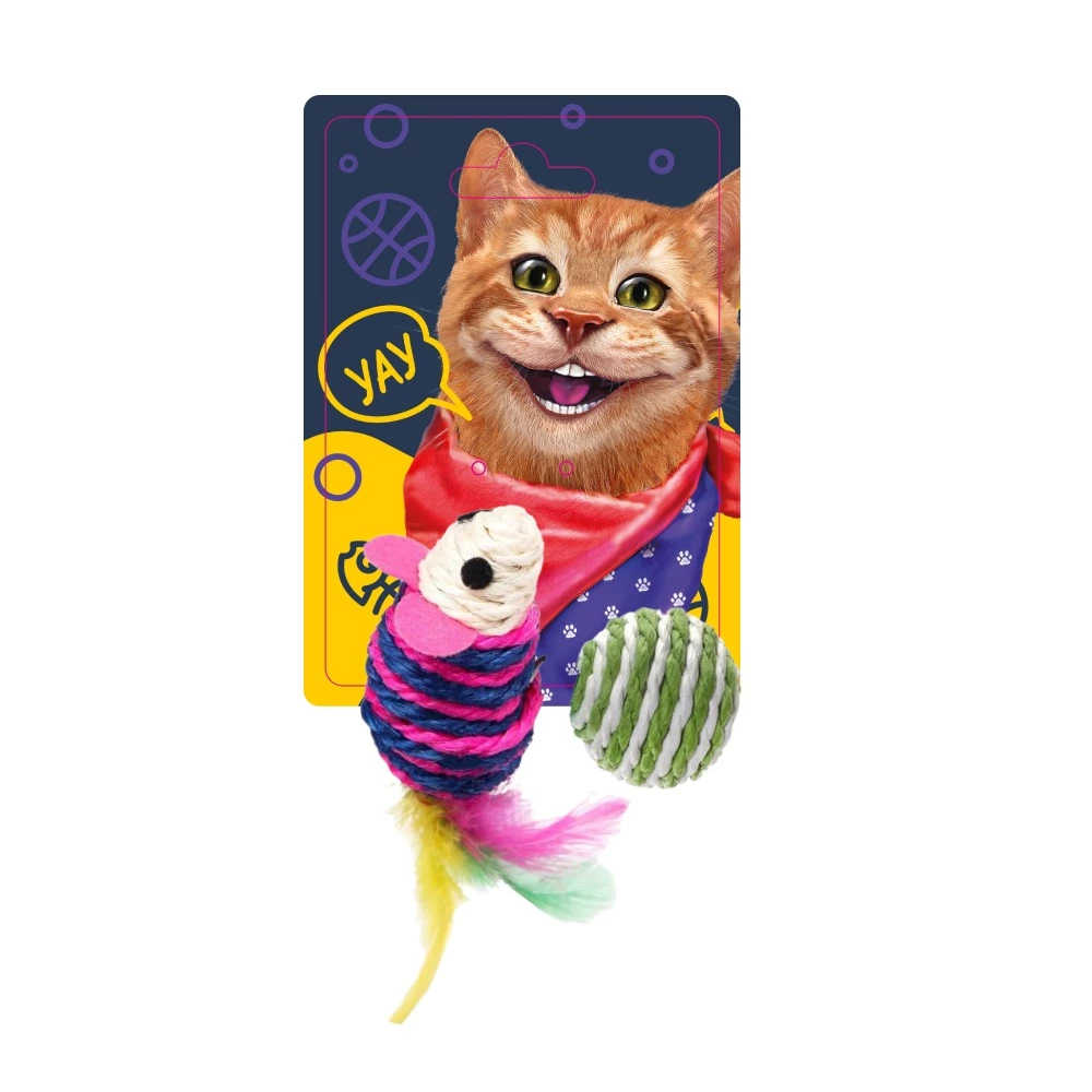 Іграшка для котів Dgt-Pets М'яч та мишка (6902241806134)
