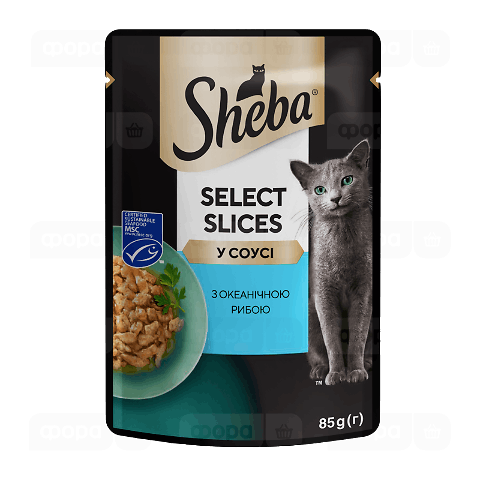 Корм для котів Sheba Black&Gold з океанічною рибою в соусі