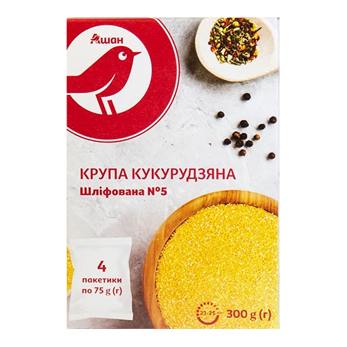 Крупа кукурудзяна Auchan, 4х75 г