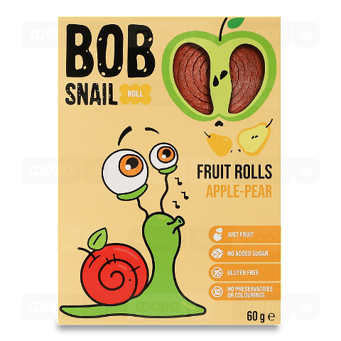 Цукерки Bob Snail натуральні яблучно-грушеві