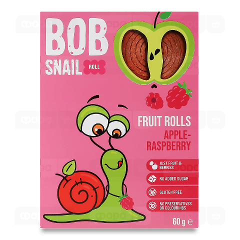 Цукерки Bob Snail натуральні яблучно-малинові