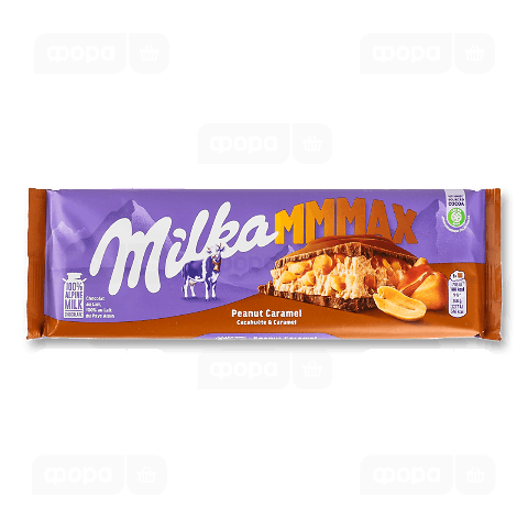 Шоколад Milka з арахісом і карамеллю