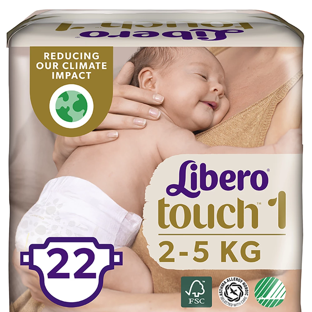 Підгузки Libero Touch 1, 2-5 кг, 22 шт.