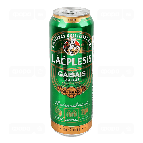 Пиво Lacplesis Gaisais світле з/б