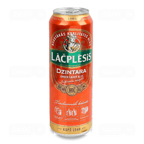 Пиво Lacplesis Dzintara світле з/б