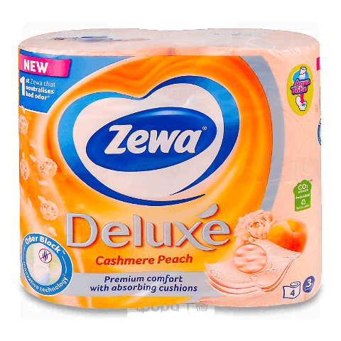Папір туалетний Zewa Deluxe «Персик»