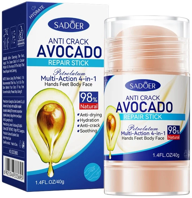 Стік відновлювальний Sadoer Anti Crack Avocado Repair Stick з авокадо проти тріщин 40 г (6925346333695)
