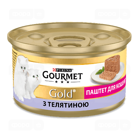 Корм для кошенят Gourmet Gold з телятиною паштет