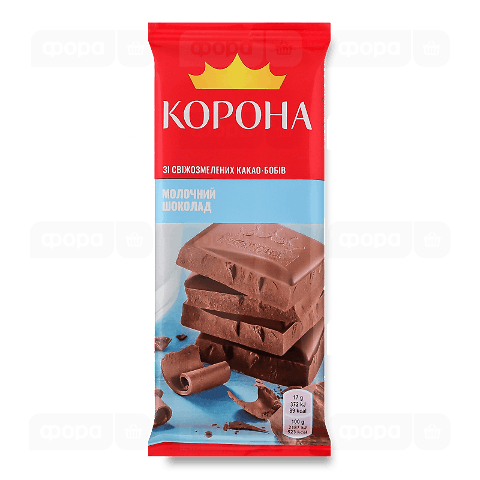 Шоколад молочний «Корона» без добавок