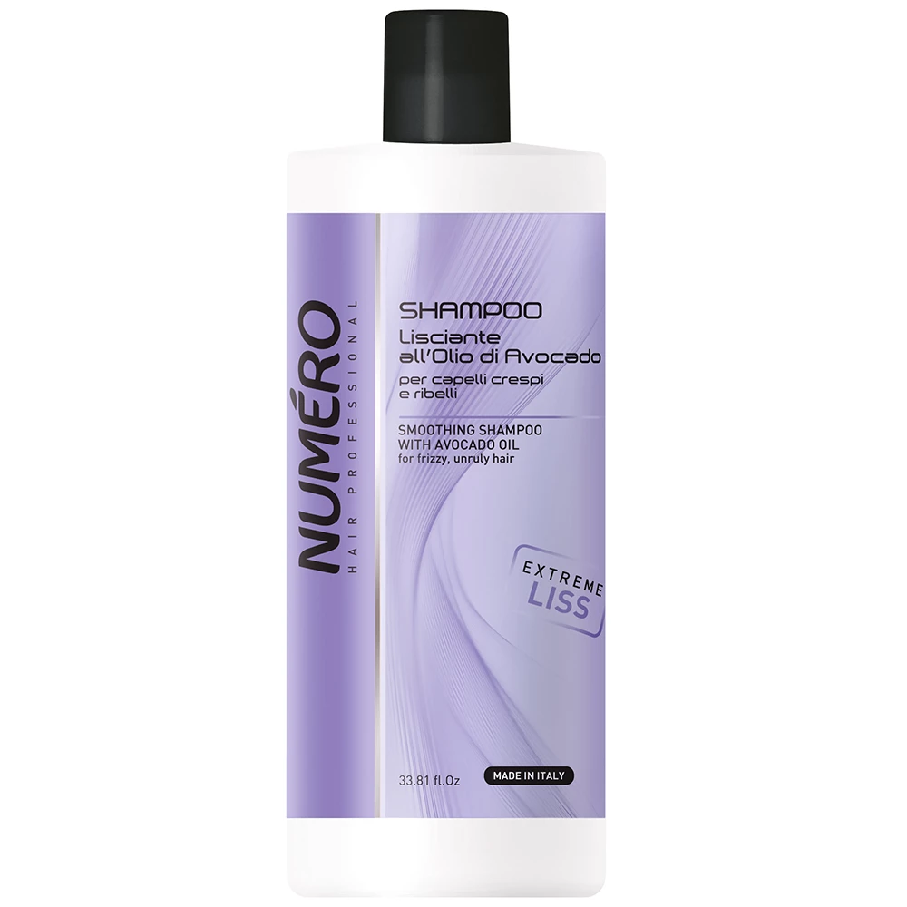 Розгладжує шампунь Brelil Professional Numero Smoothing Shampoo з маслом авокадо 1000 мл