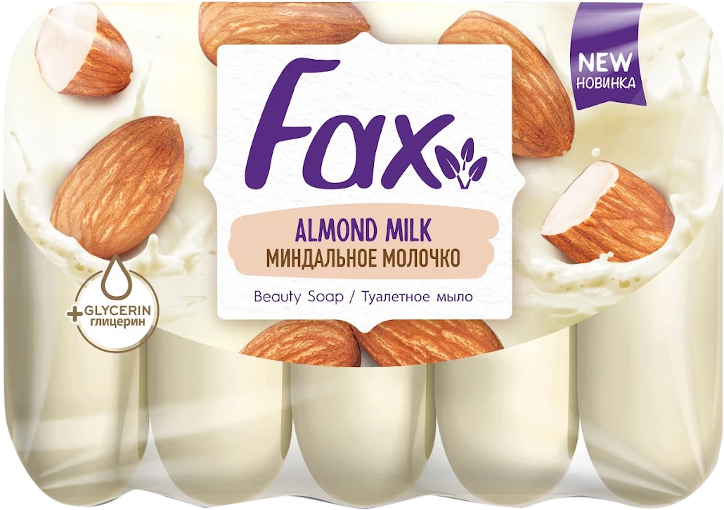 Туалетне мило Fax Мигдальне Молочко 5 шт х 70 г (8690506517083)