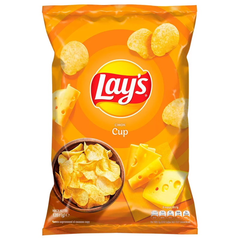 Чіпси картопляні Lay's Сир, 120 г