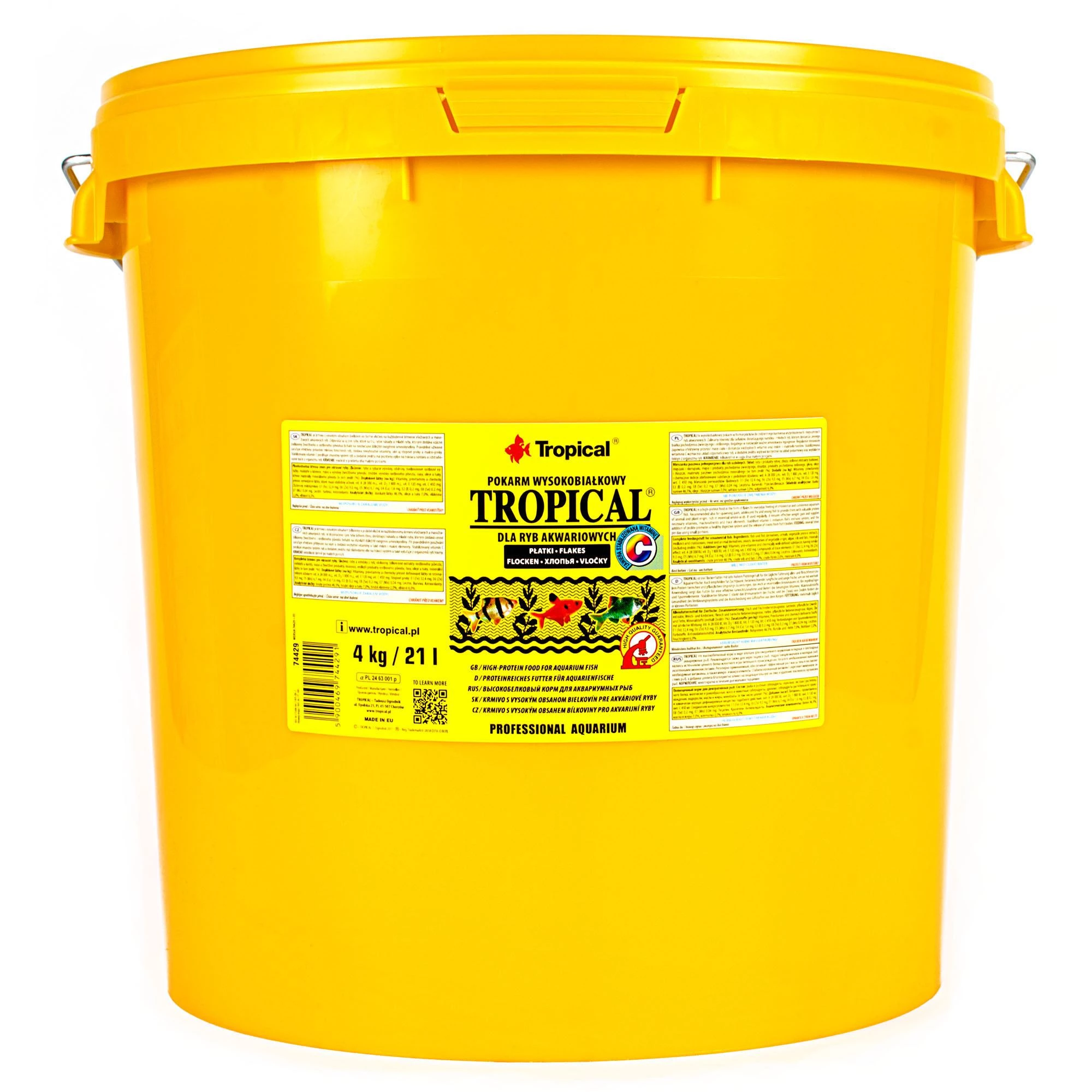 Корм для риб Tropical пластівці, 21 л/4 кг (74429)