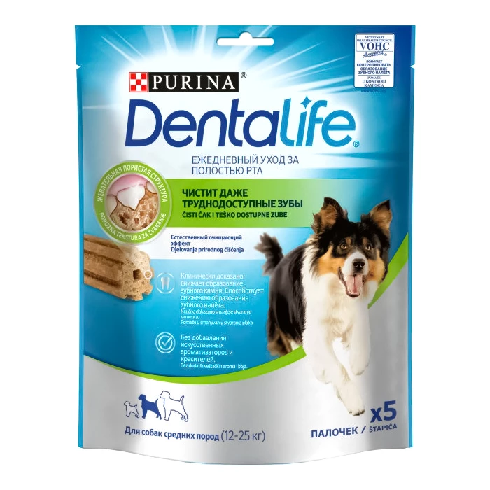 Ласощі для дорослих собак середніх порід Purina DentaLife 115 г (7613035379794)