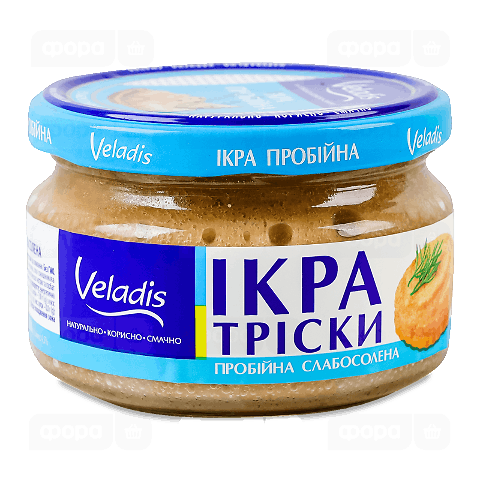Ікра тріски Veladis пробійна слабосолена с/б