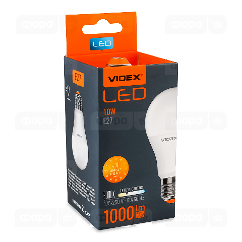 Лампа Videx Led A60e 10w 3000k E27