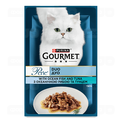 Корм для котів Gourmet Perle Duo з океанічною рибою та тунцем
