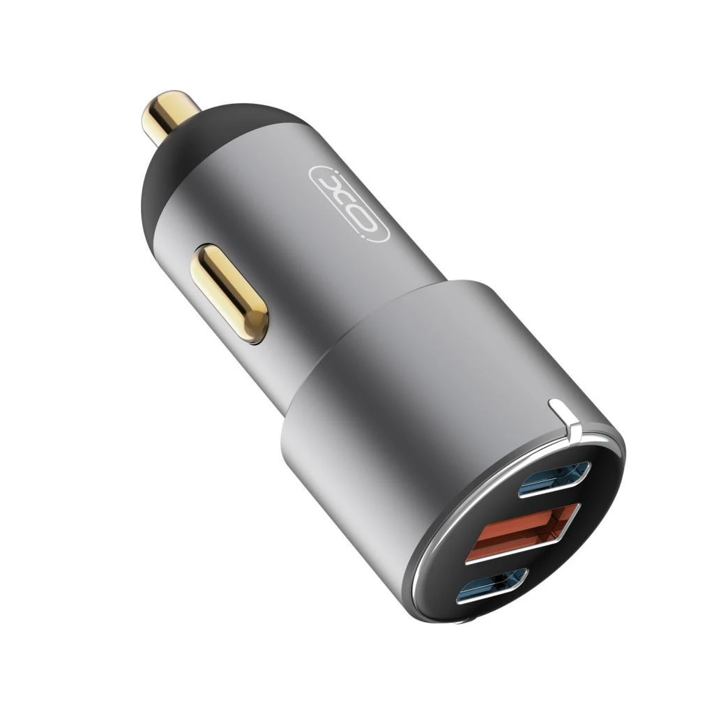 Автомобільний зарядний пристрій XO CC45 1 USB QC 3.0 + 2 Type-C PD 60W Black (XO-CC45)