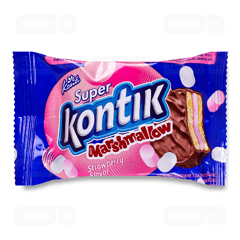 Печиво Konti Super Kontik з начинкою маршмелоу зі смаком полуниці