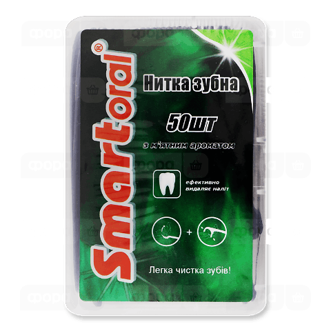 Нитка зубна Smartoral з м'ятним ароматом 50 шт./уп.