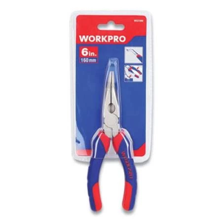 Плоскогубці вигнуті Workpro W031009WE, вуглецева сталь, 160 мм (404687)