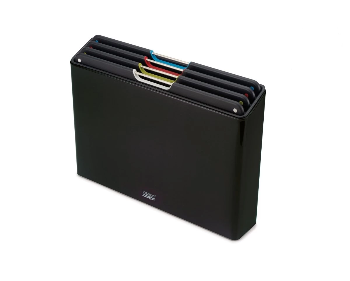 Набір дощок кухонних Joseph Joseph Folio Steel Black з кейсом 4 шт (01000854)