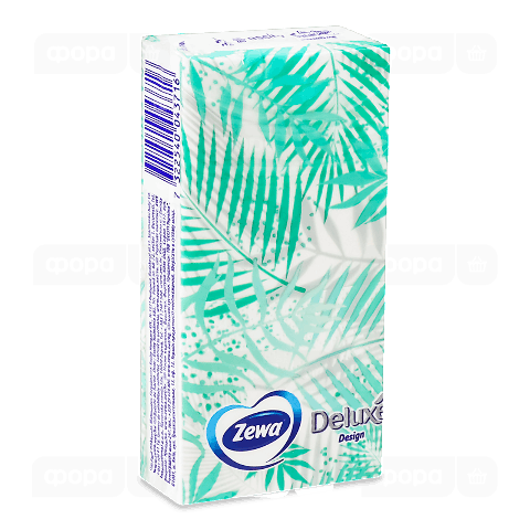 Хустинки носові Zewa Deluxe Design 3-шарові