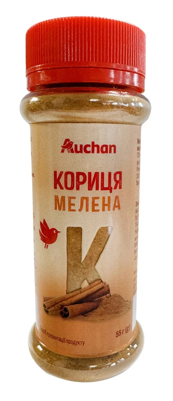 Кориця Auchan мелена в баночці 55 г