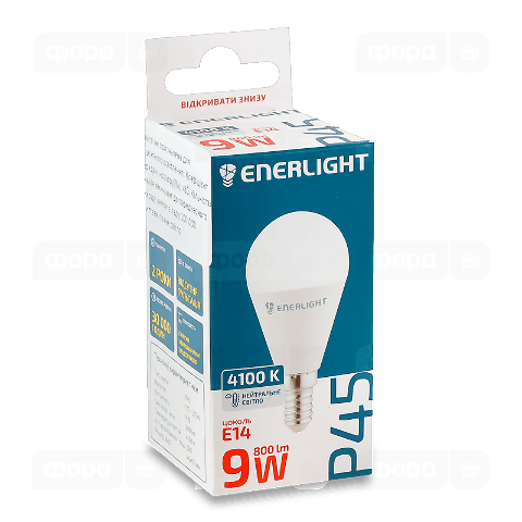 Лампа світлодіодна Enerlight P45 9 Вт 4100K E14