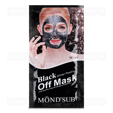 Маска для обличчя Mondsub Black Glitter піл-офф
