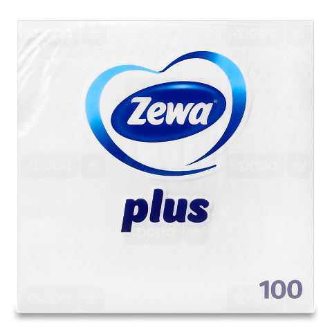 Серветки Zewa Plus білі 1-шарові