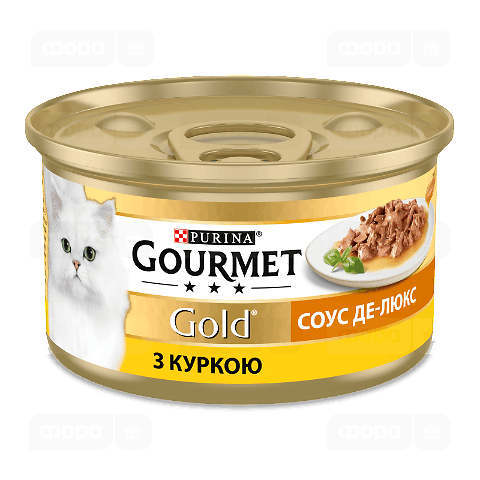 Корм для котів Gourmet Gold соус де-люкс з куркою