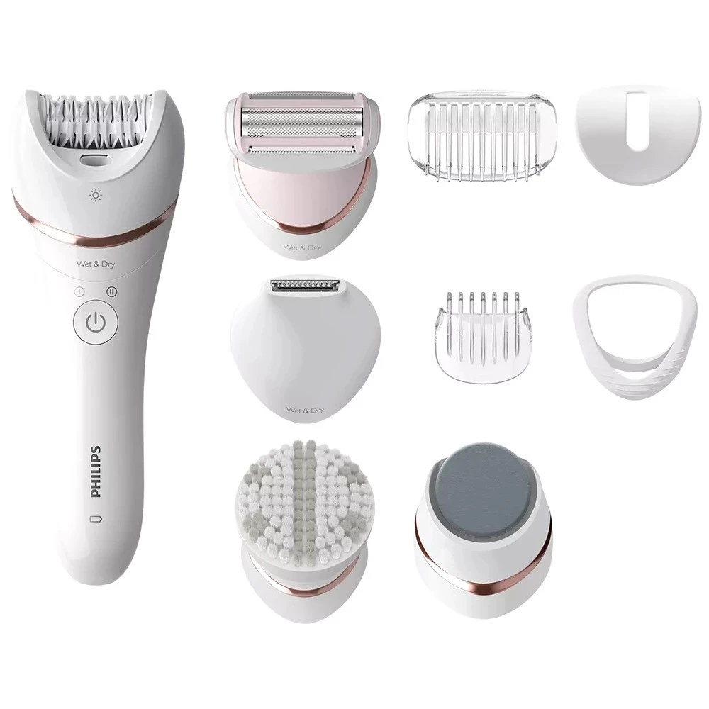 Епілятор Philips 8000 series для сухої та вологої епіляції 8 насадок (BRE740/10)