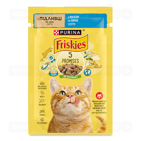Корм для котів Friskies з лососем в підливці