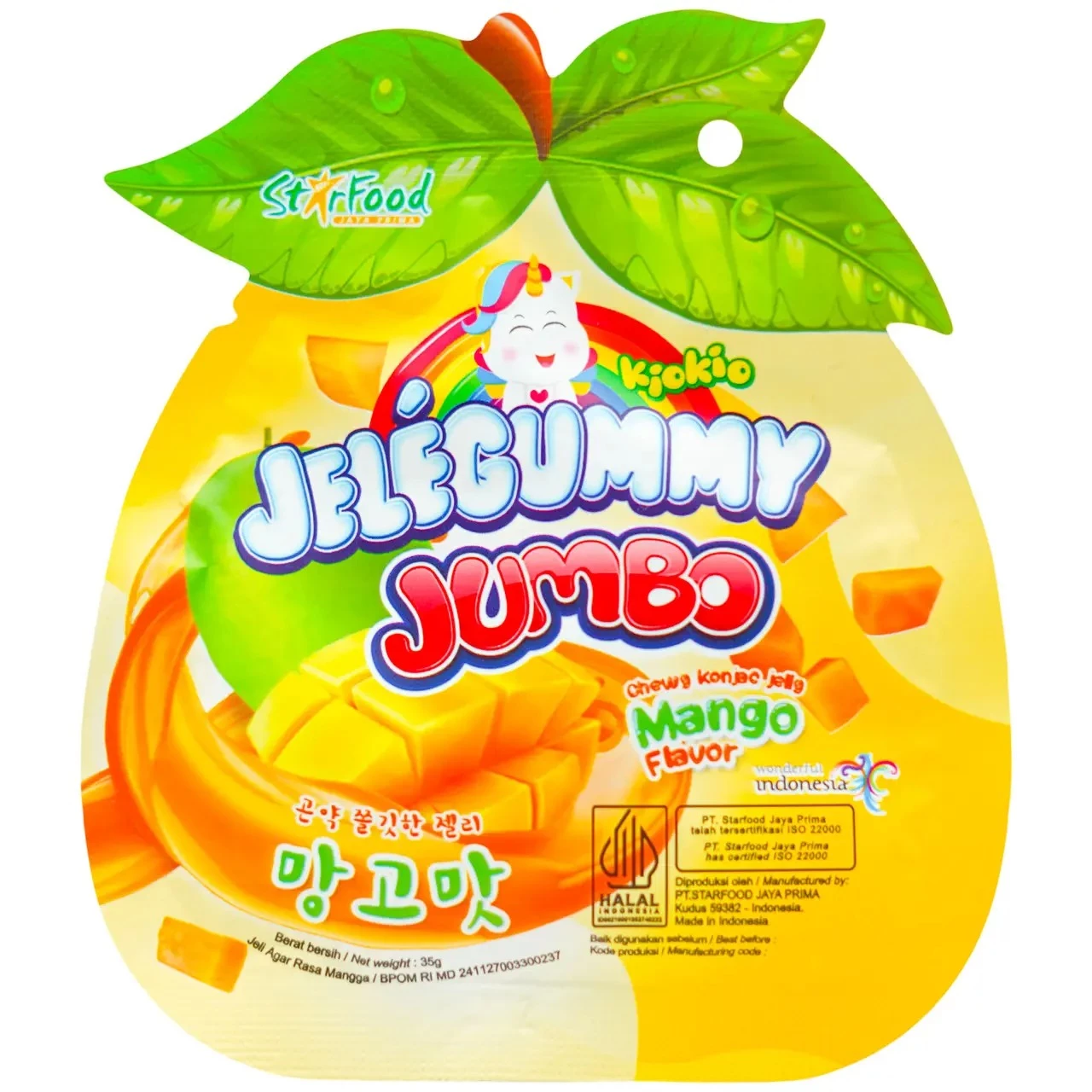 Цукерки желейні Kiokio Jumbo Mango Box 35 г (8997011281462)