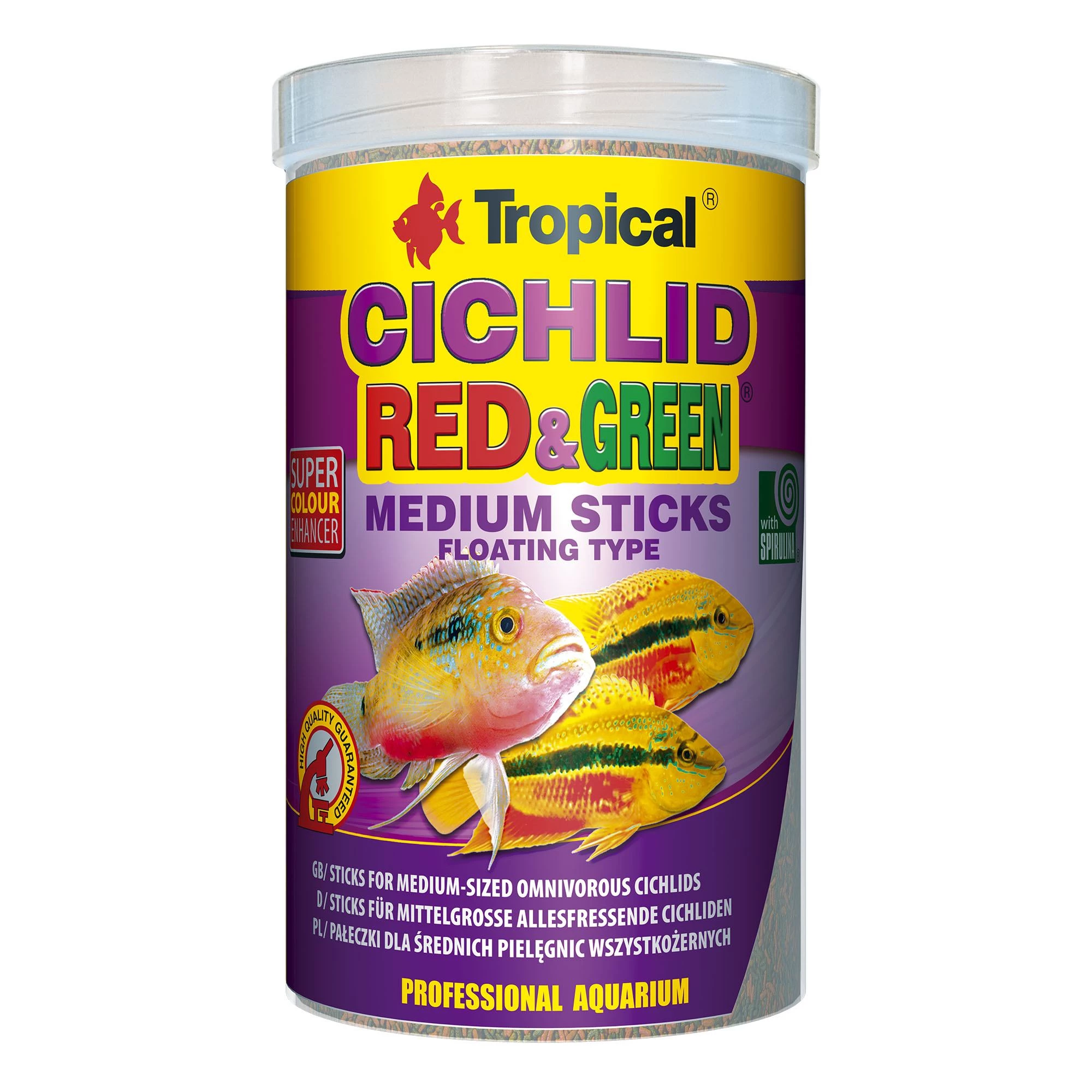 Корм для всіх цихлідів Tropical Cichlid Red & Green Medium Sticks, 1 л (63726)