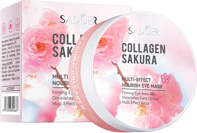 Гідрогелеві патчі під очі Sadoer Collagen Sakura Eye Mask з екстрактом сакури 60 шт (NO.SD92687)