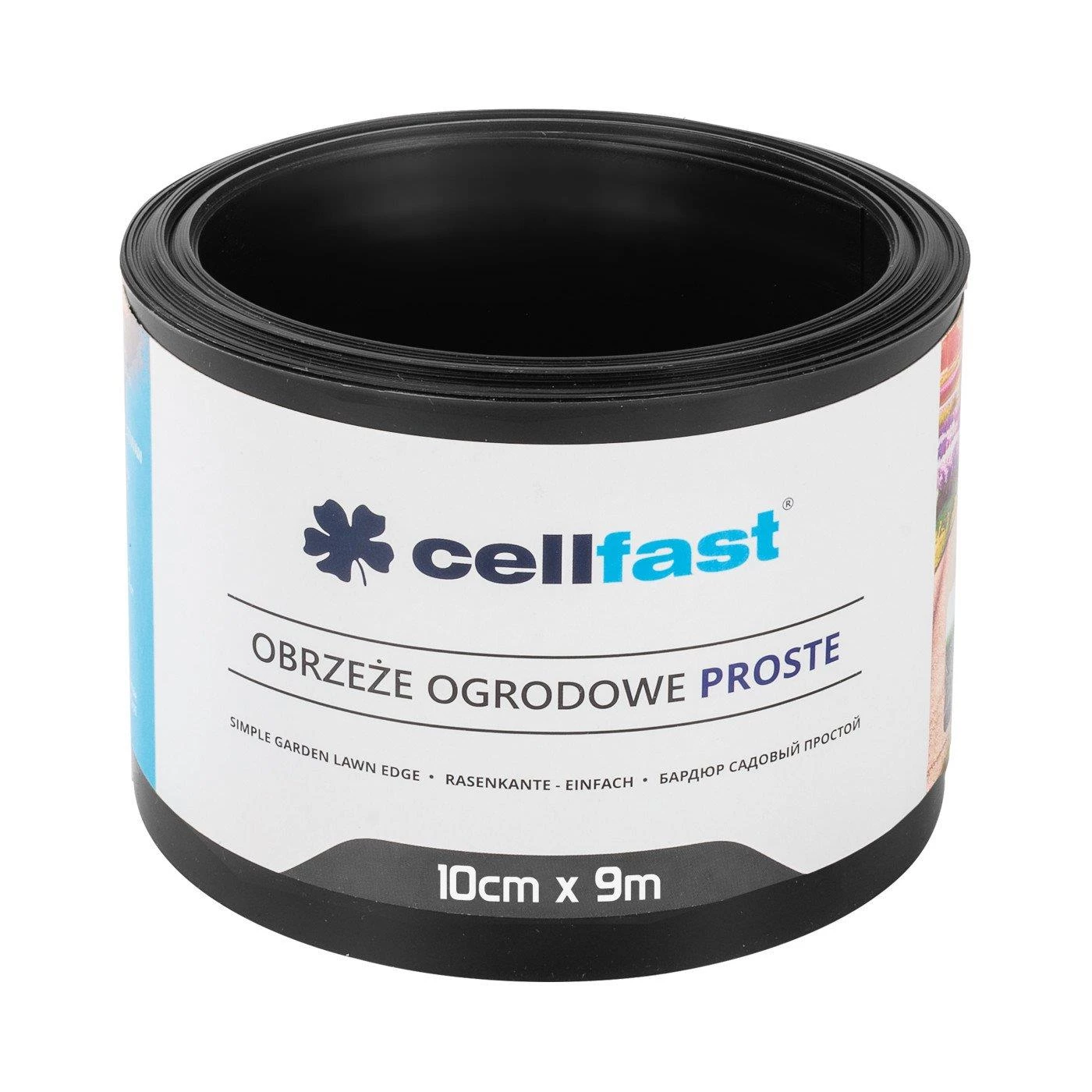 Стрічка газонна бордюрна Cellfast, чорна, 10x9 см