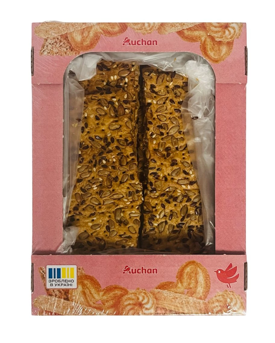 Печиво Auchan Лата листкове з насінням 225 г (4823090135959)