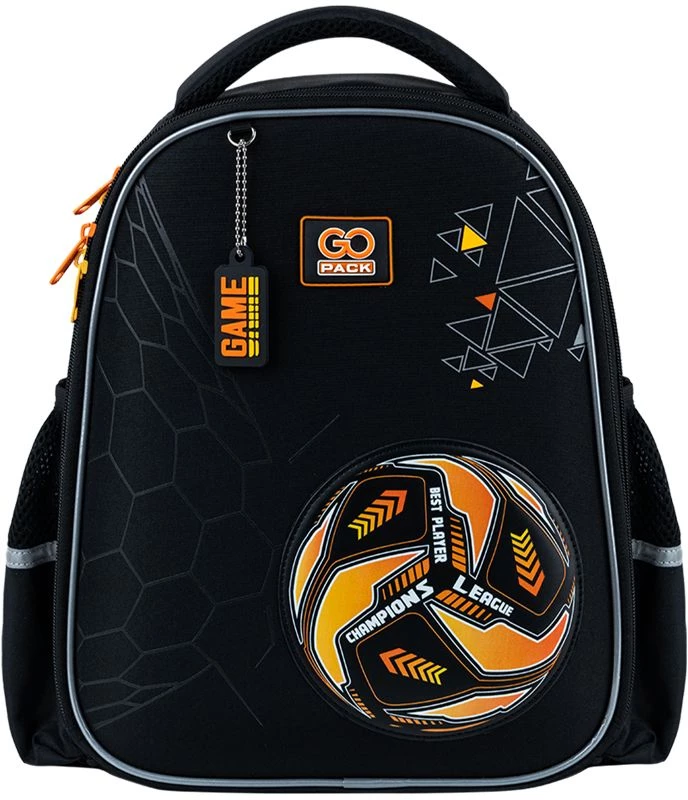 Рюкзак шкільний GoPack Education It's a Goal Time, напівкаркасний, чорний, 12 л (69851)