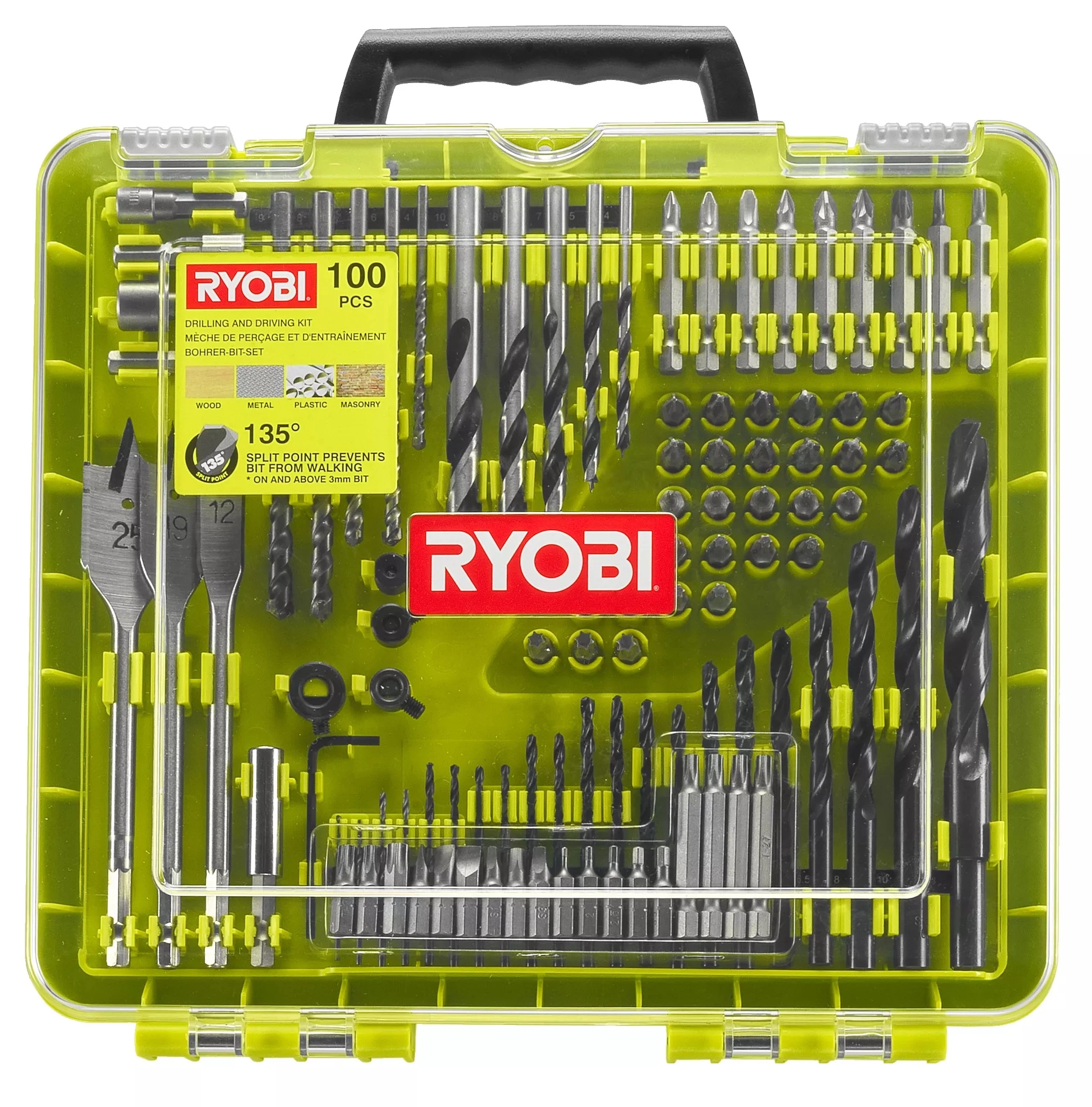 Набор сверл и бит Ryobi RAKDD100, 100 шт.
