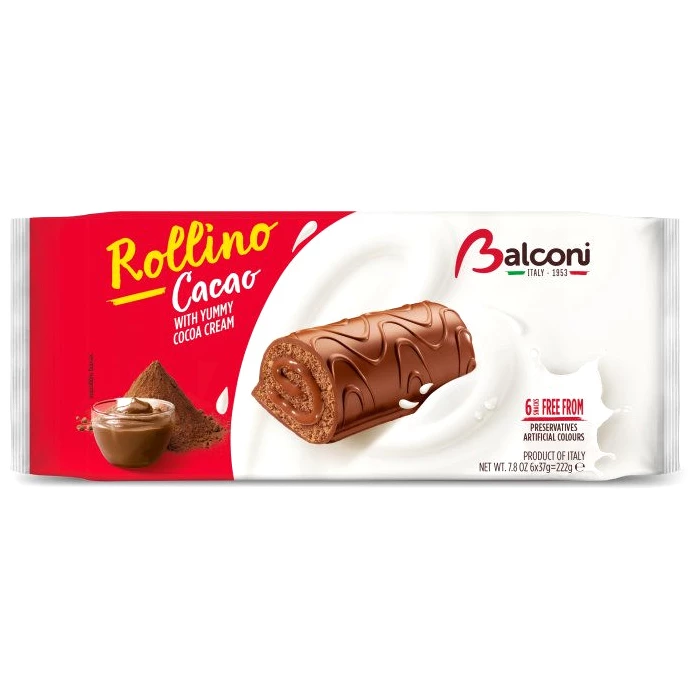 Міні рулети Balconi з какао, 222 г