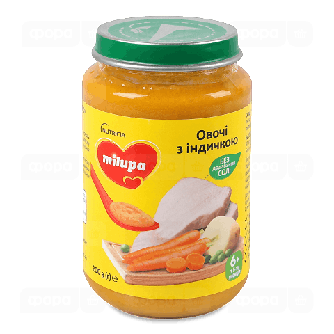 Пюре Milupa овочі з індичкою