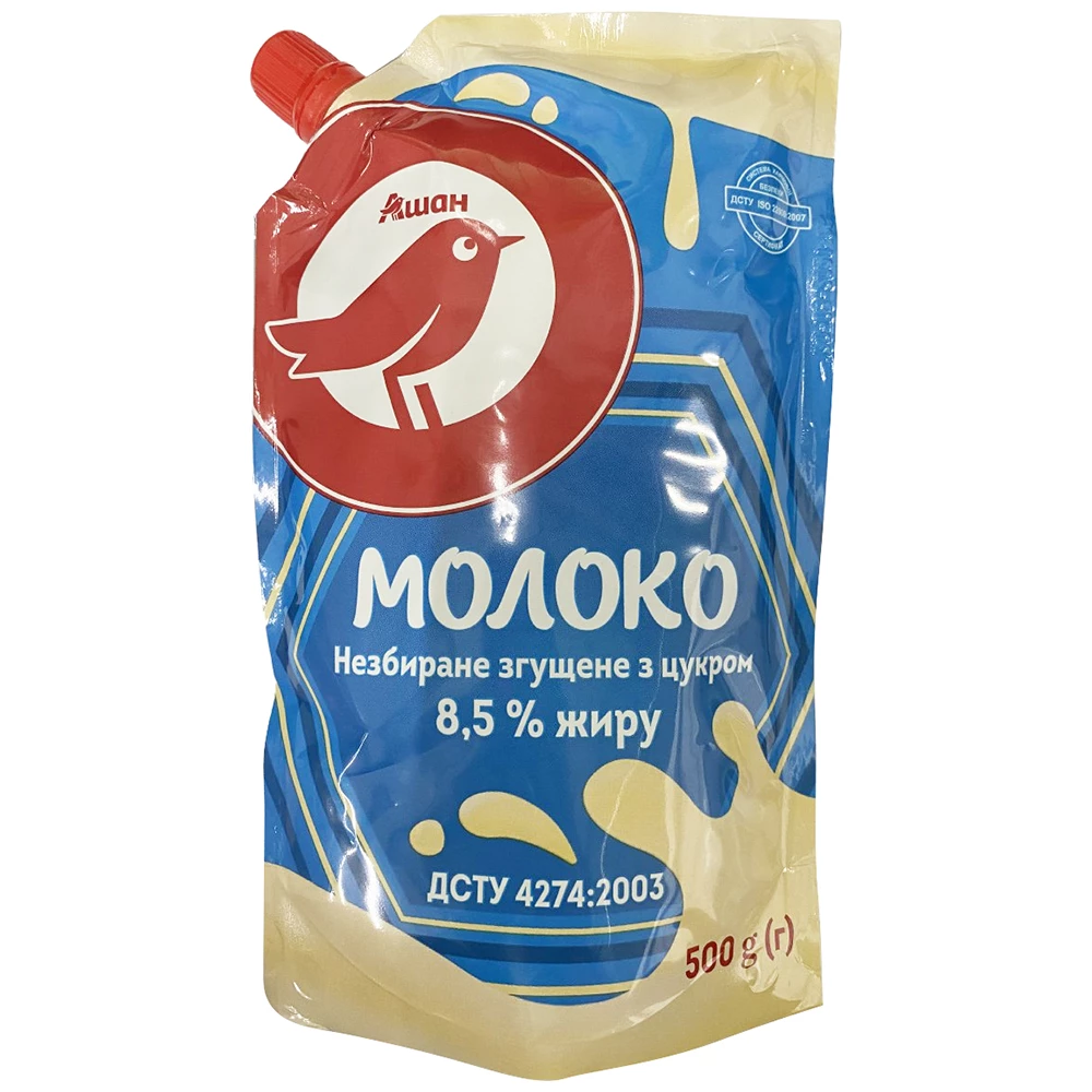 Молоко згущене Auchan 8.5% 500 г (4823090100551)